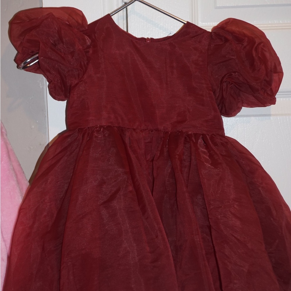 Elegant Burgundy Kids Dress